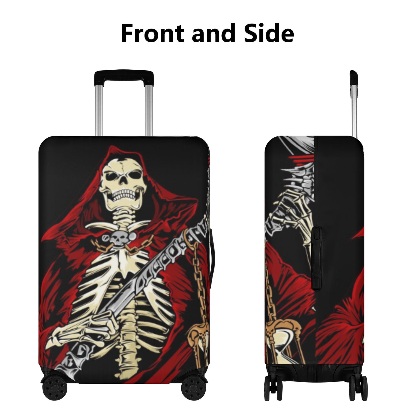 Grim reaper Haloween lugage suitcase cover set, skeleton luggage cover