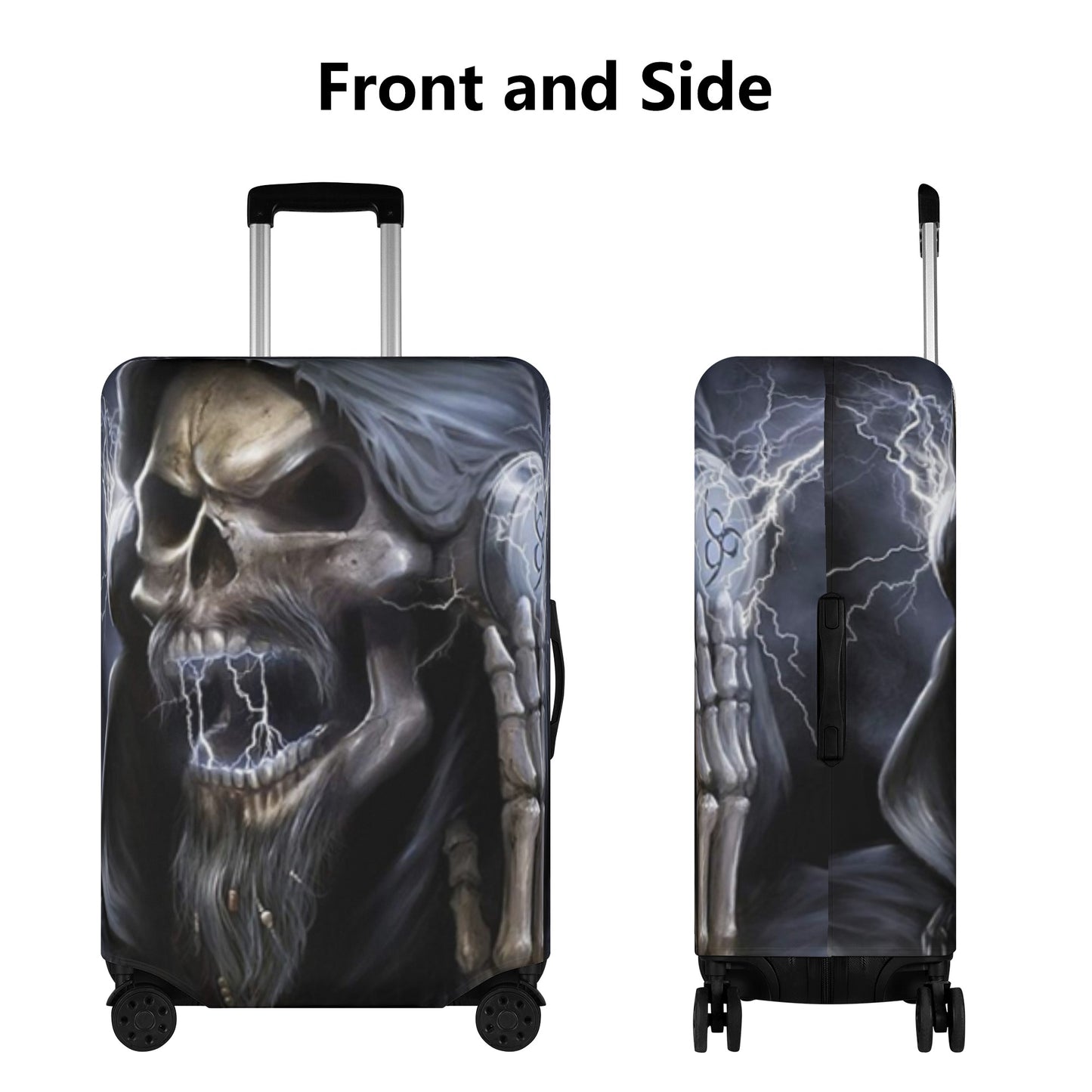 Halloween skull Grim reaper luggage cover, skeleton suitcase cover protector