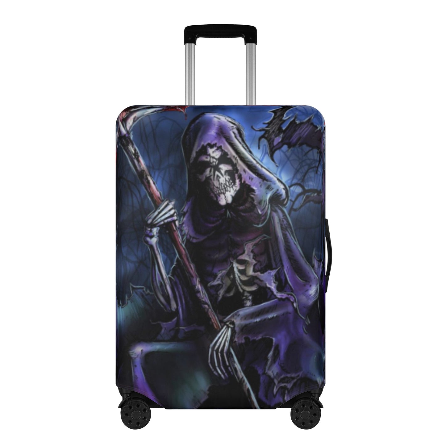 Horror skull luggage cover, Halloween suitcase cover protector