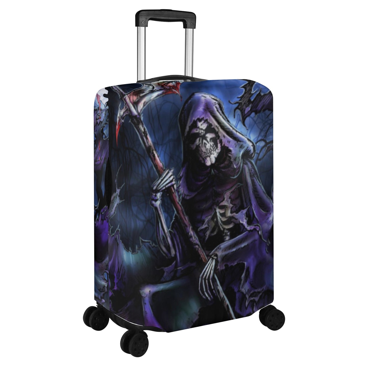 Horror skull luggage cover, Halloween suitcase cover protector