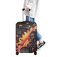 Flaming gothic skull luggage suitcase cover accessories