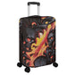 Flaming gothic skull luggage suitcase cover accessories