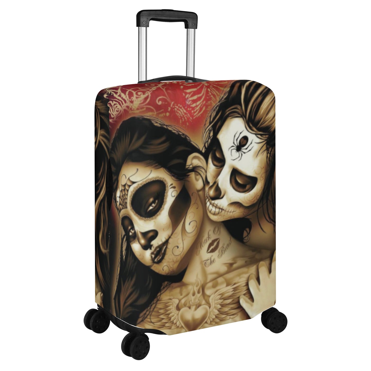 Sugar skull girl day of the dead luggage suitcase cover accessories