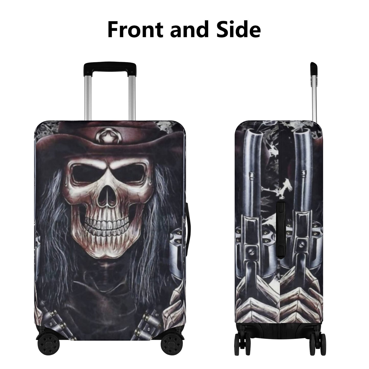 Gothic grim reaper skull luggage suitcase cover protector