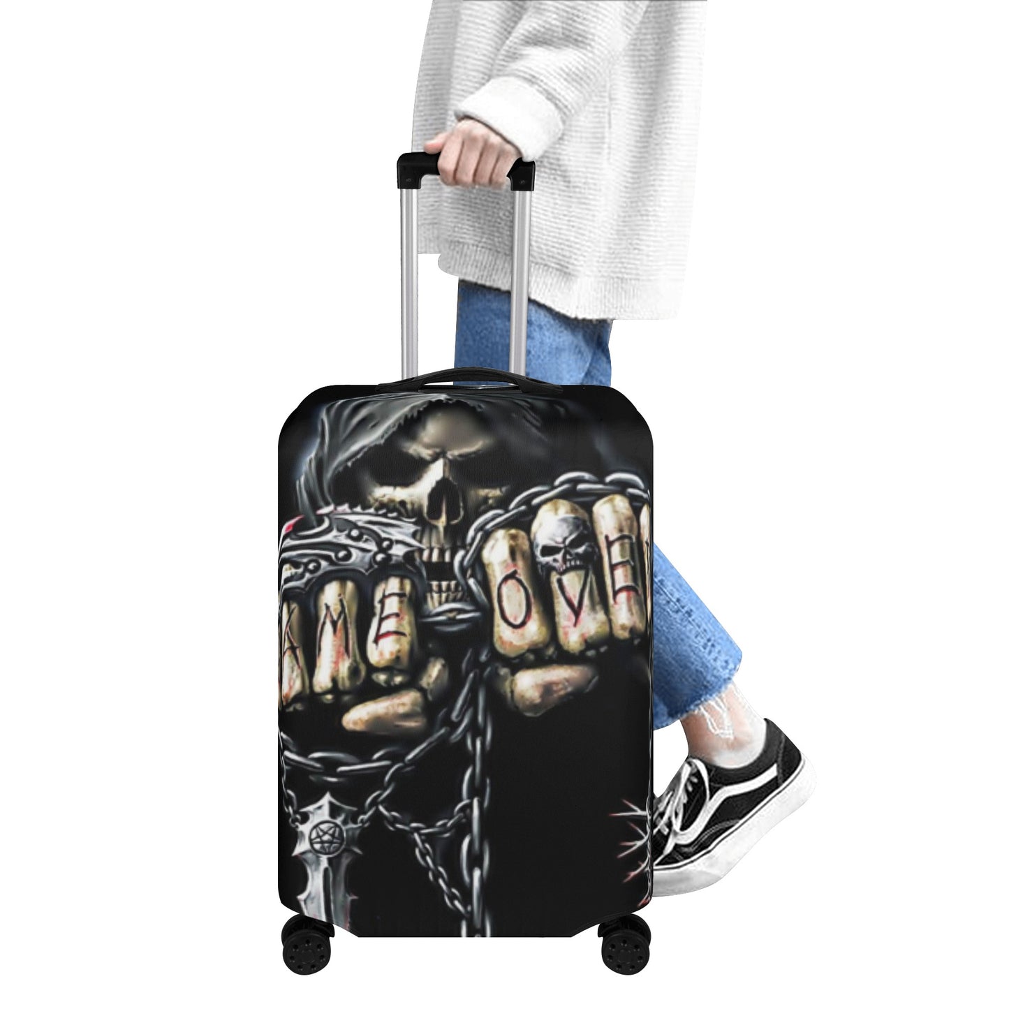 Sugar skull Day of the dead suitcase protector luggage cover 4 sizes