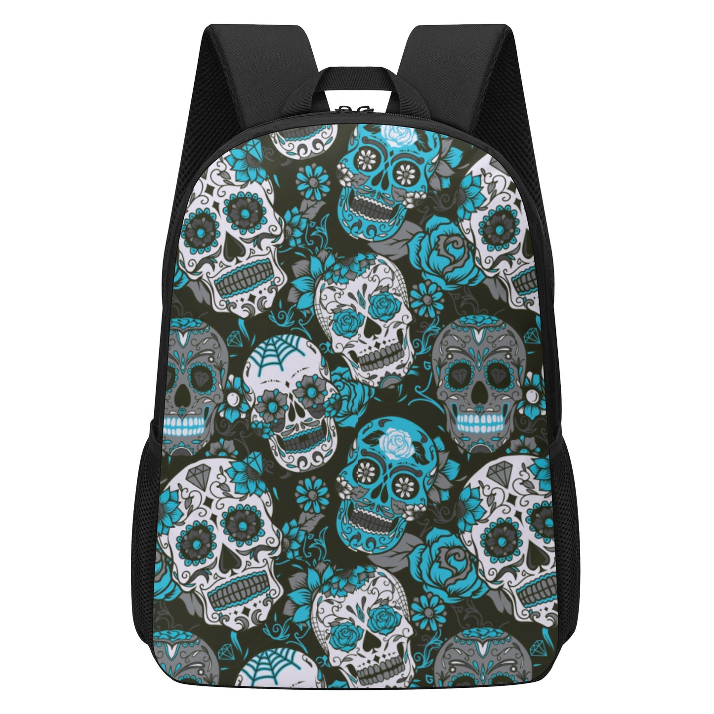 Sugar skull Dia de los muertos 17 Inch School Backpack