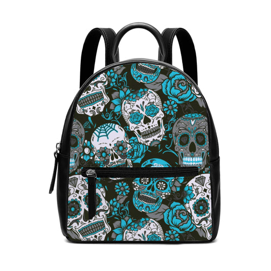 Sugar skull Dia de los muertos Cute PU Backpack