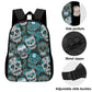 Sugar skull Dia de los muertos 17 Inch Laptop Backpack