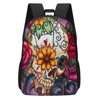 Sugar skull Day of the dead 17 Inch School Backpack