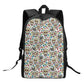 Day of the dead sugar skull gothic Kid's Black Chain Backpack