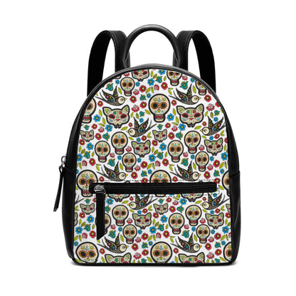 Day of the dead sugar skull gothic Cute PU Backpack