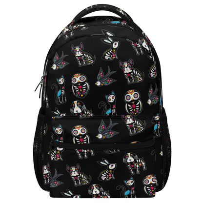 Sugar skull animal, day of the dead gothic New Casual Style School Bakcpack
