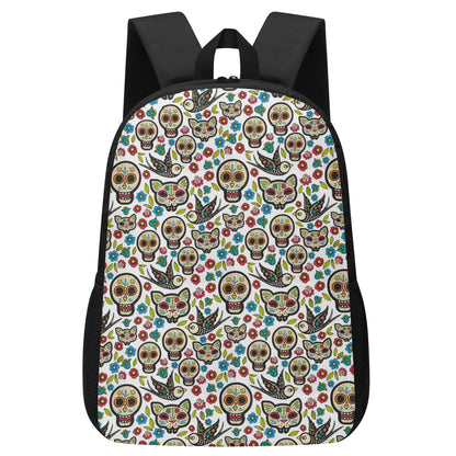 Day of the dead sugar skull parttern 17 Inch Laptop Backpack