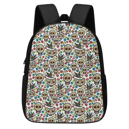 Day of the dead sugar skull parttern 14 Inch Nylon Backpack