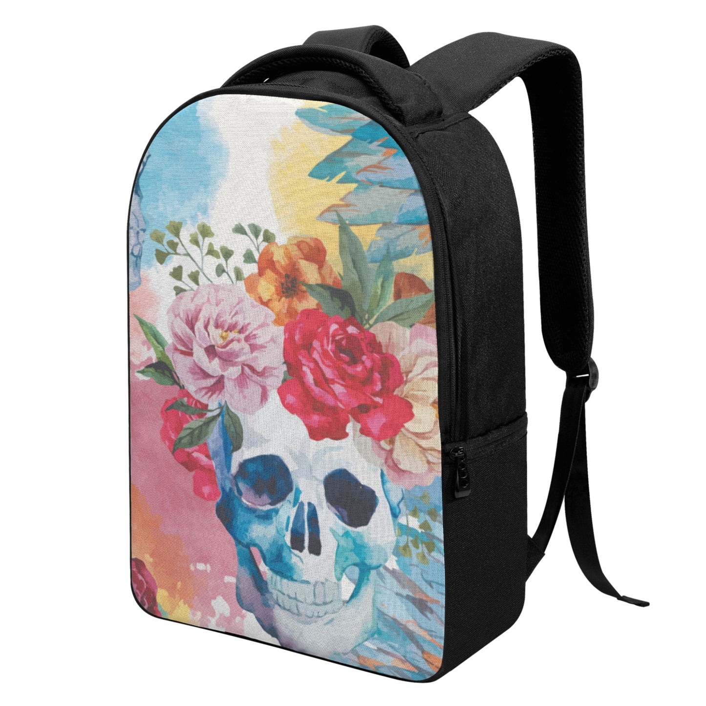 Floral sugar skull rose Laptop Backpack