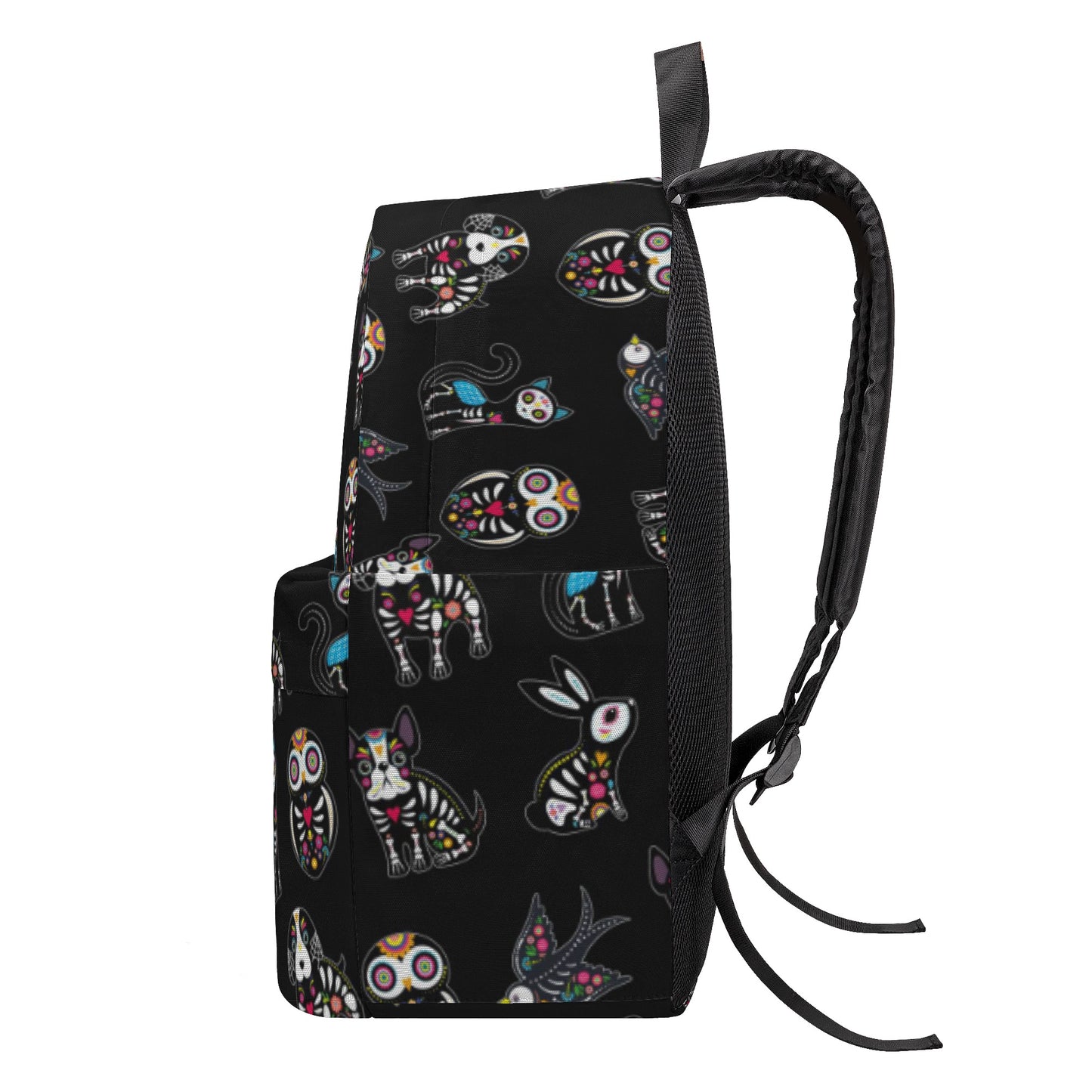 Animal sugar skull Day of the dead All Over Print Cotton Backpack