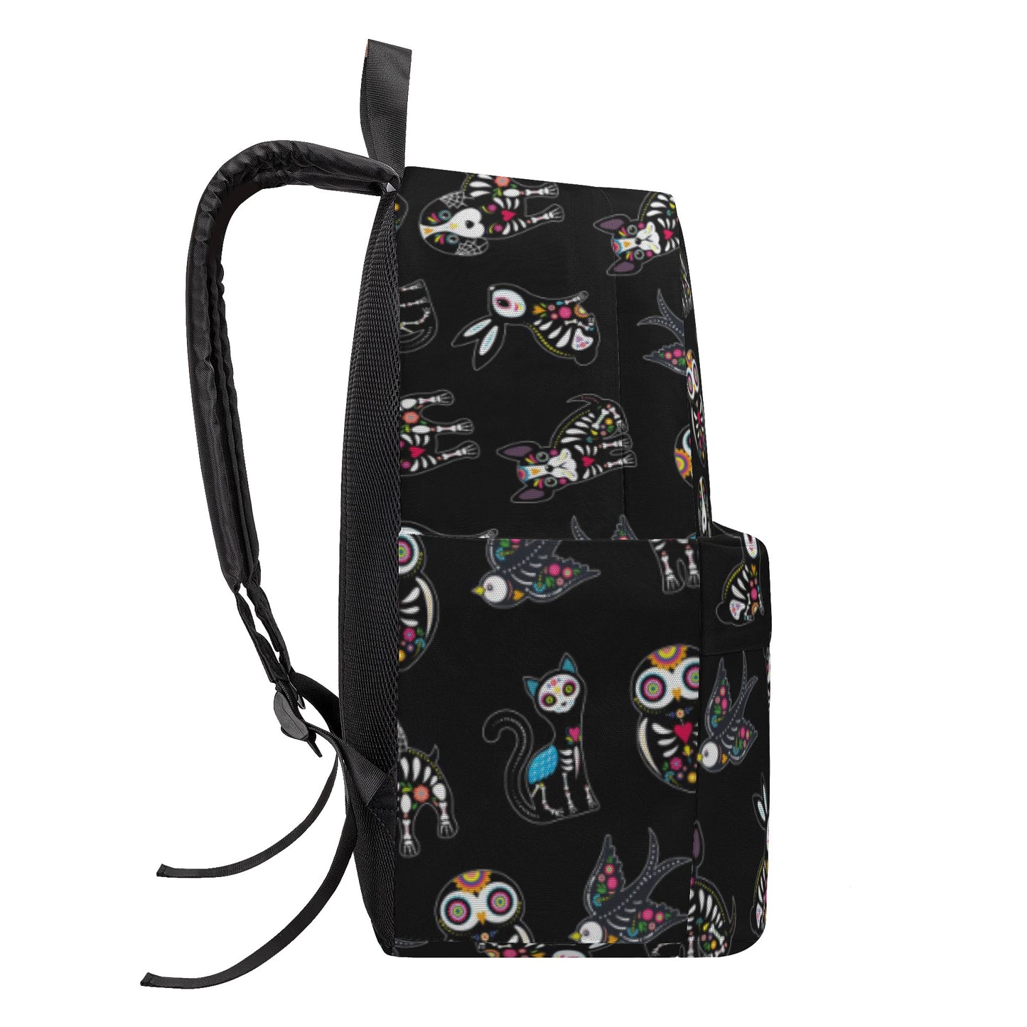 Animal sugar skull Day of the dead All Over Print Cotton Backpack