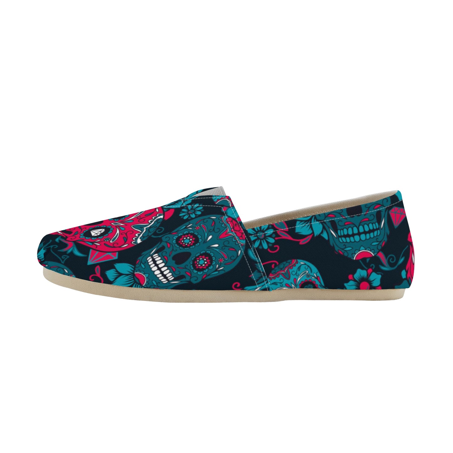 Dia de los muertos sugar skull Women's Casual Shoes