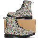 Day of the dead Mexican Calaveras skull sugar skull Women's Leather Boots