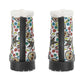 Sugar skull Calaveras skeleton Day of the dead Women's Faux Fur Leather Boots