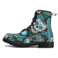 Day of the dead Mexican Calaveras skull sugar skull Women's Leather Boots