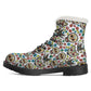 Sugar skull Calaveras skeleton Day of the dead Women's Faux Fur Leather Boots