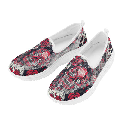 Sugar skull day of the dead Women's Platform Walking Shoes