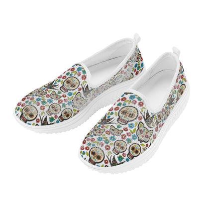 Sugar skull day of the dead Women's Platform Walking Shoes