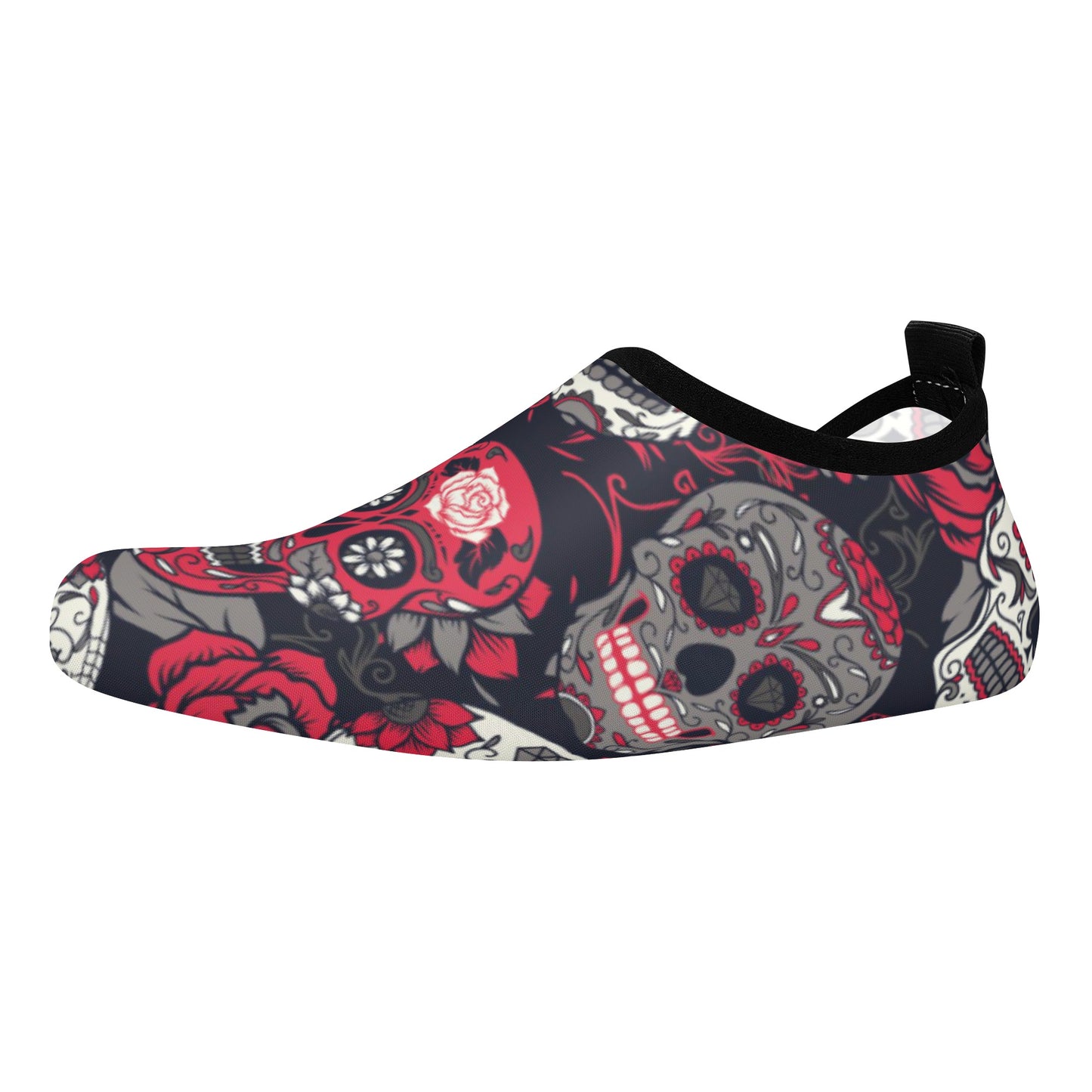 Day of the dead sugar skull gothic Women's Water Sports Skin Shoes