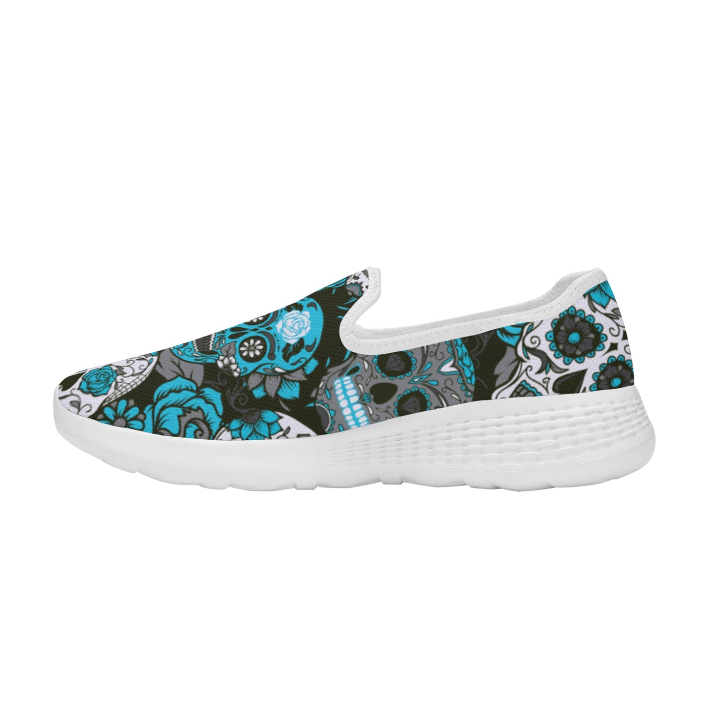 Sugar skull day of the dead Women's New Casual Slip on Shoes