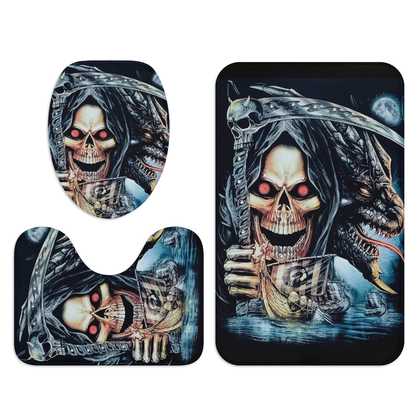 Grim reaper gothic Bath Room Toilet Set