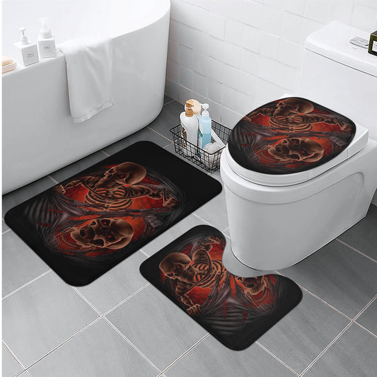 Dragron skull gothic Bath Room Toilet Set