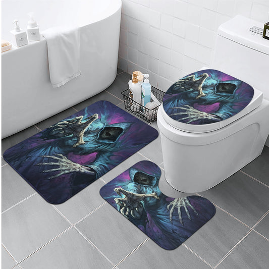 Horror Halloween grim reaper skull Bath Room Toilet Set