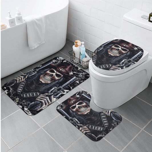 Grim reaper Halloween skeleton Bath Room Toilet Set
