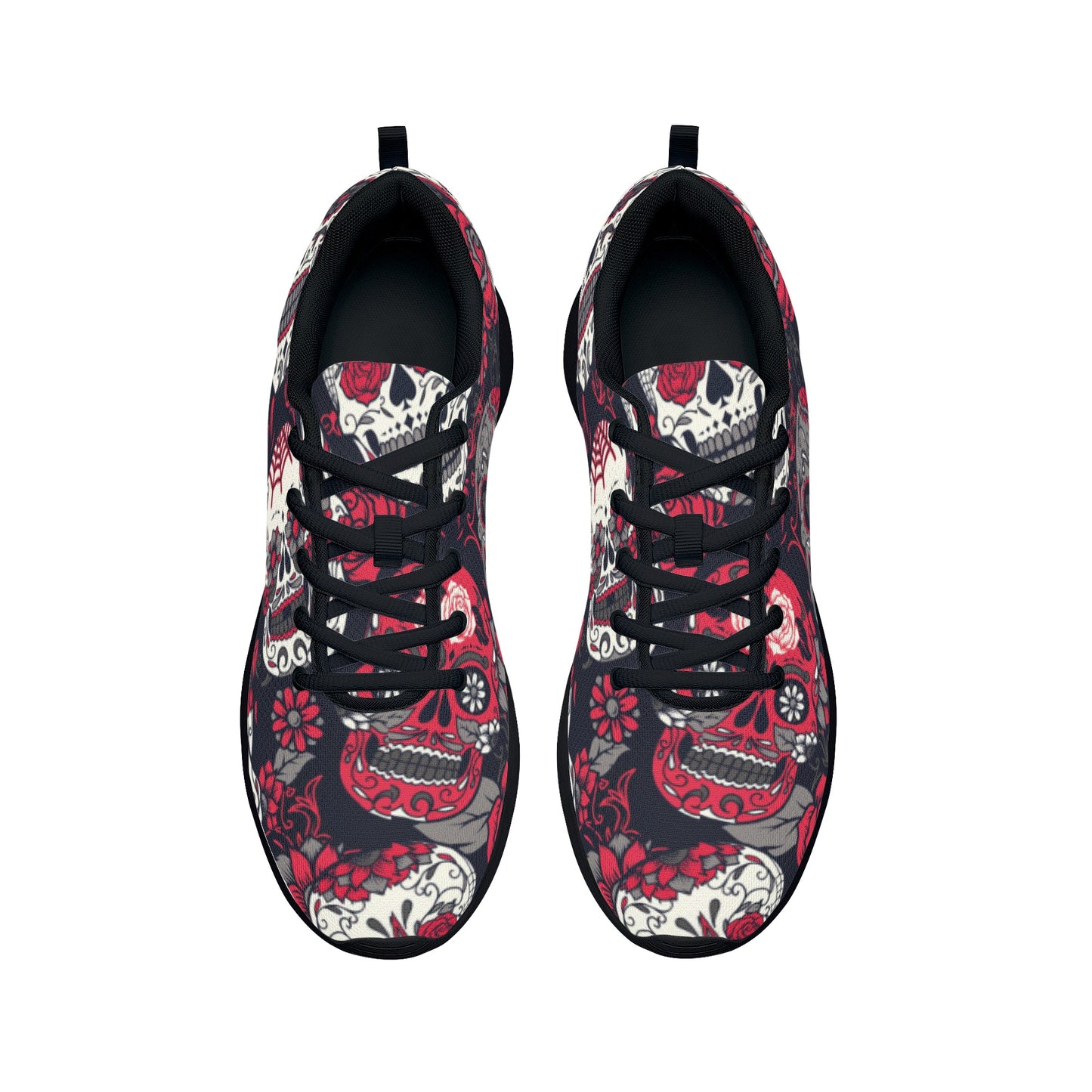Day of the dead sugar skull Women's Mesh Athletic Sneakers