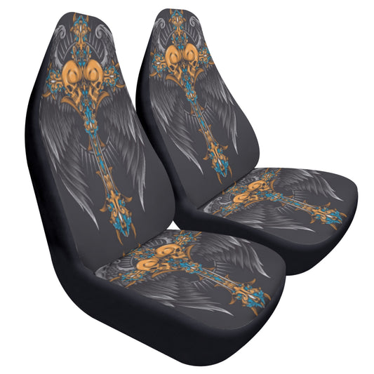 Sword skull wings Car Seat Covers (2 Pcs)