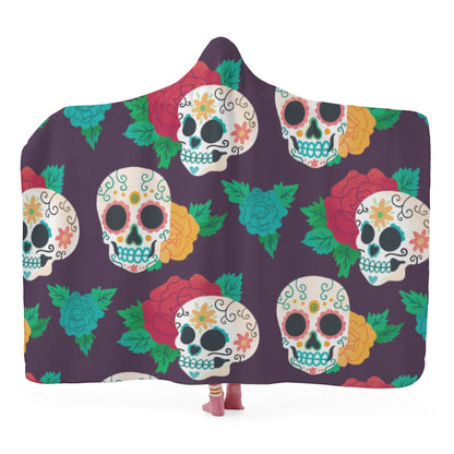 Dia de los muertos Hooded Blanket