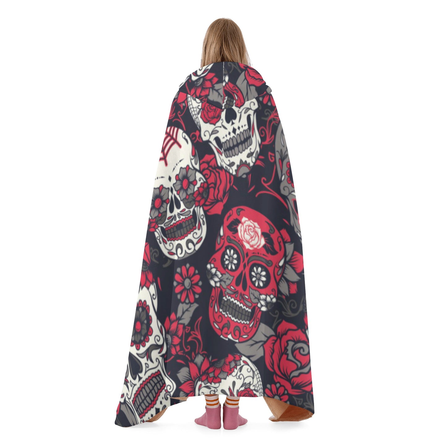 Sugar skull Day of the dead Hooded Blanket