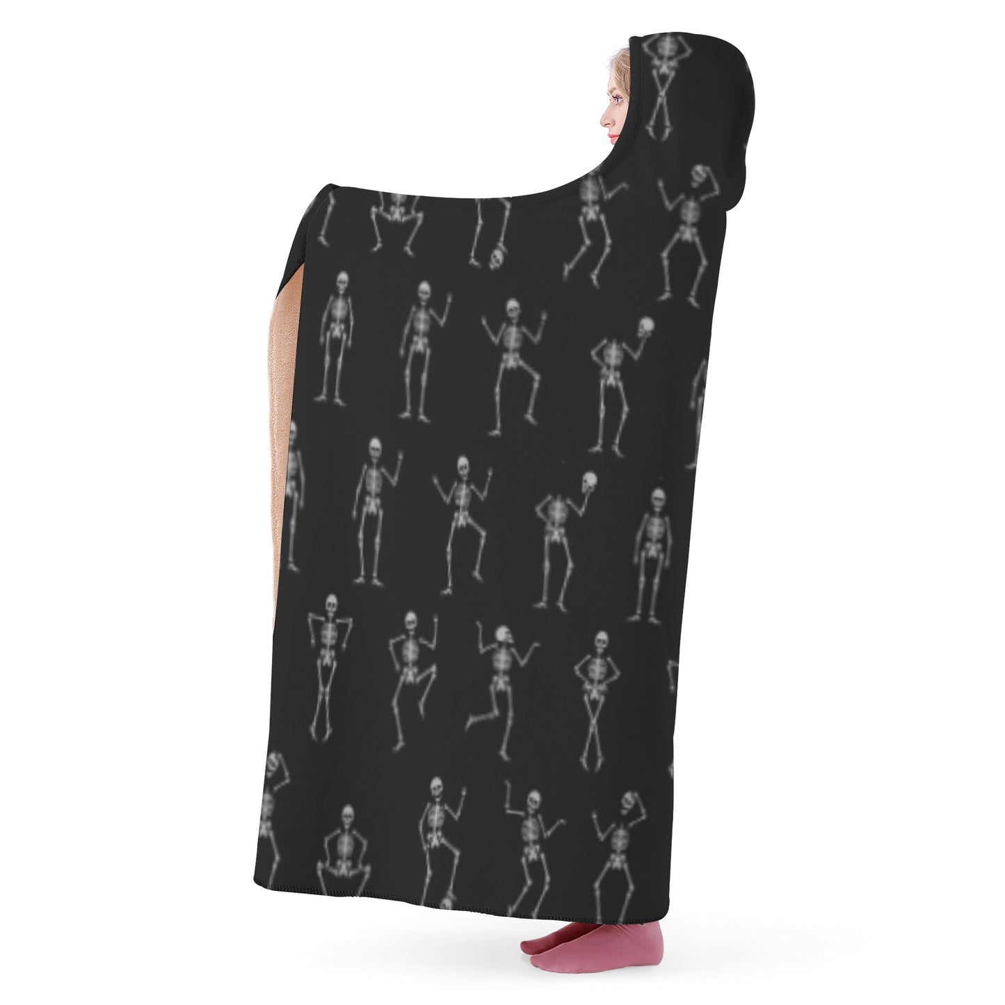 Skeleton dance Halloween Hooded Blanket