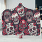 Sugar skull Day of the dead Hooded Blanket