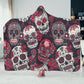 Sugar skull Day of the dead Hooded Blanket