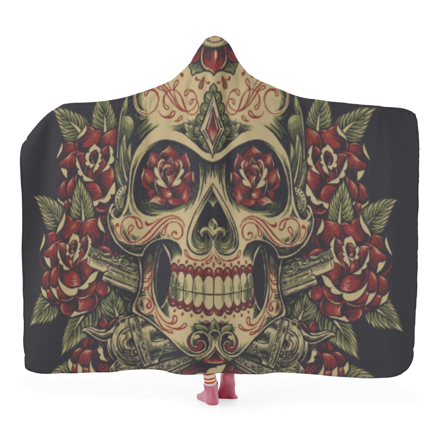 Day of the dead dia de los muertos Hooded Blanket