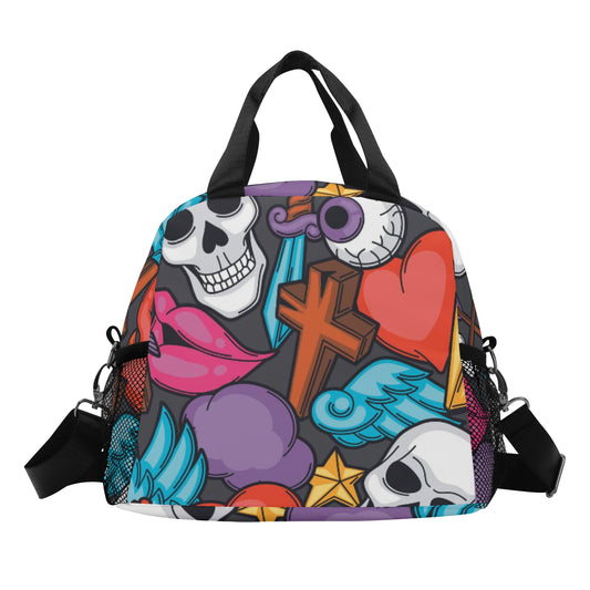 Gothic skull skeleton  Lunch Bag