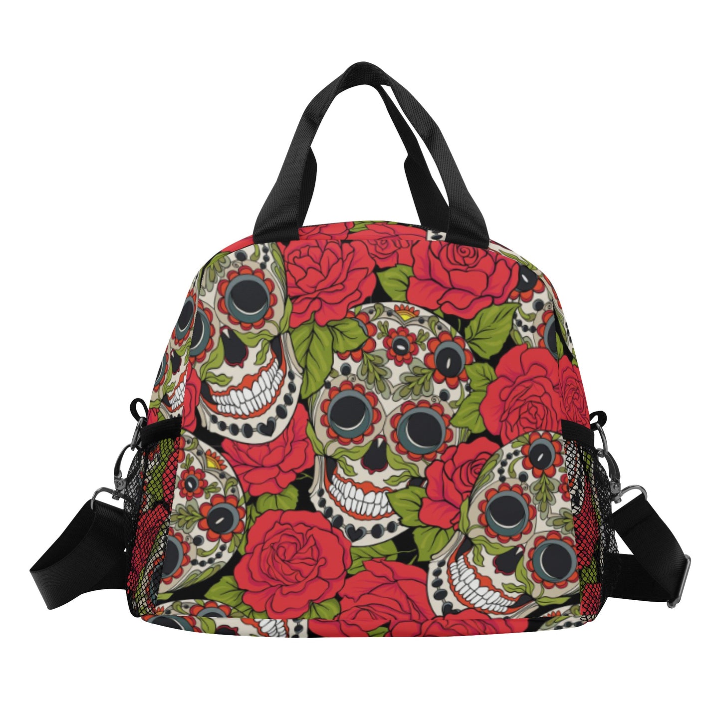 Floral Mexican skull calaveras  Lunch Bag