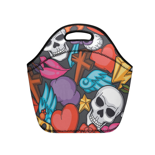 Skull gothic New Neoprene Lunch Bag