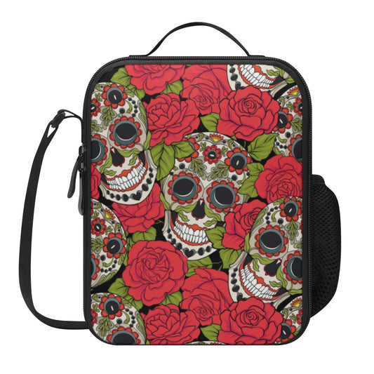 Floral sugar skull Lunch Box Bags