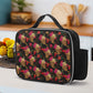 Floral skull Detachable Leather Lunch Bag