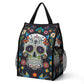 Mexican skull gothic Halloween Folding Pocket Type Lunch Bag