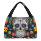 Calaveras skull mexican skull Portable Tote Lunch Bag