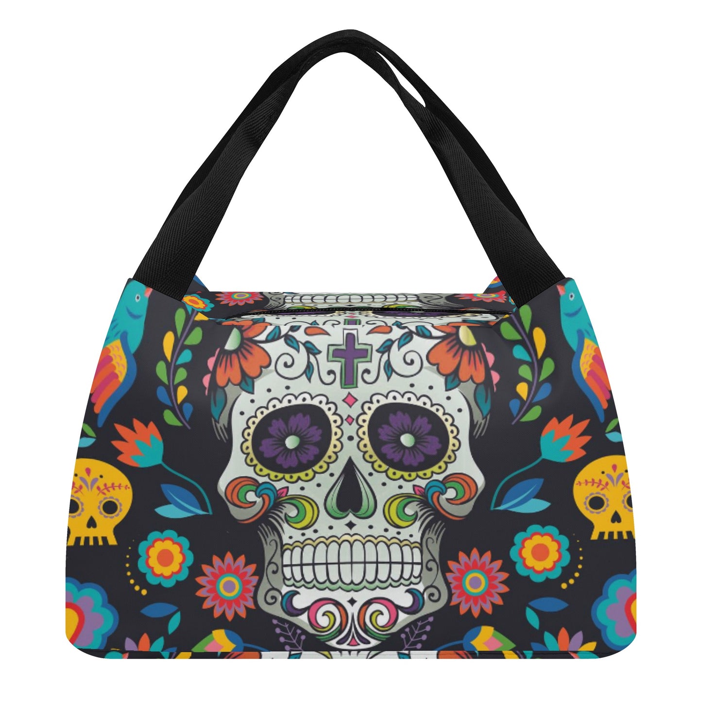 Calaveras skull mexican skull Portable Tote Lunch Bag